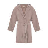 Mousseline badjas kind met capuchon - katoen - taupe