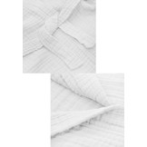 Mousseline badjas kind met capuchon - katoen - wit