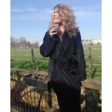 Zwarte fleece badjas – luxe & warme unisex badjas