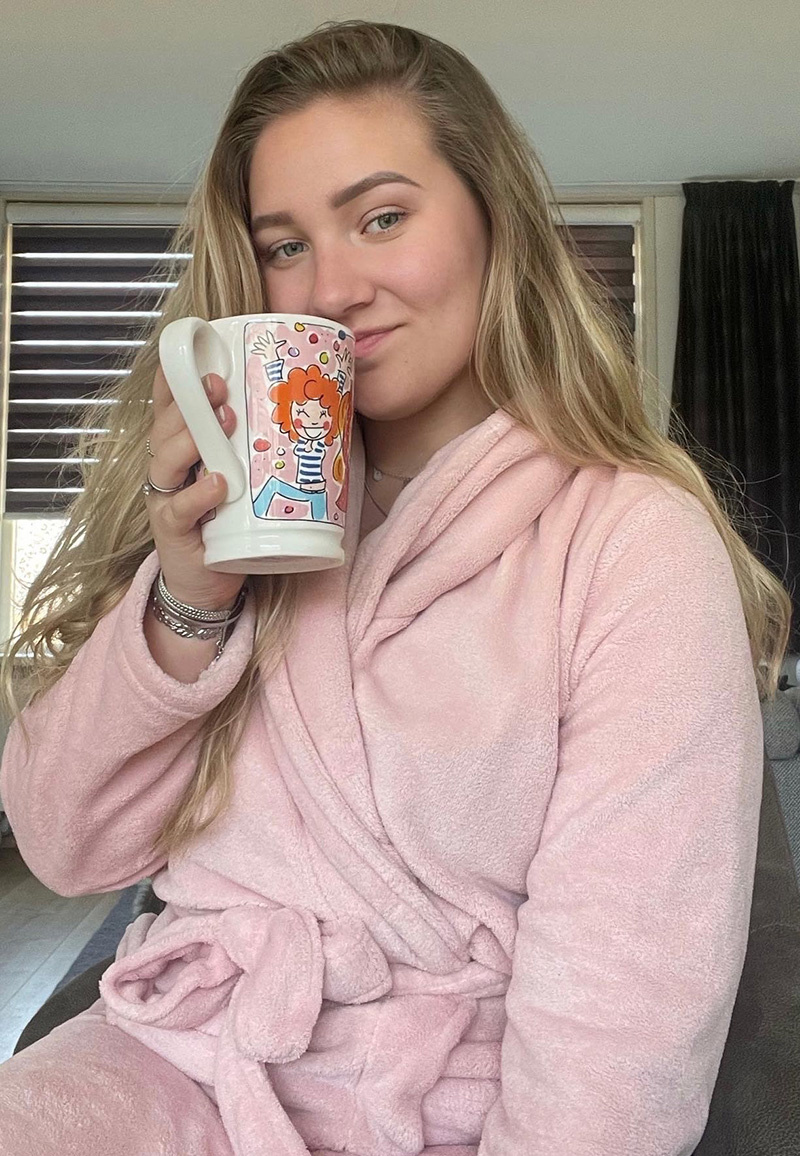 Oudroze fleece badjas kopen – zacht, elegant & comfortabel voor dames