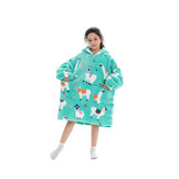 Kinder fleece deken met capuchon  - Alpaca's