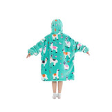 Kinder fleece deken met capuchon  - Alpaca's