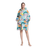 Fleece deken met capuchon - zebra's