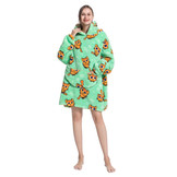 Fleece deken met capuchon - katten