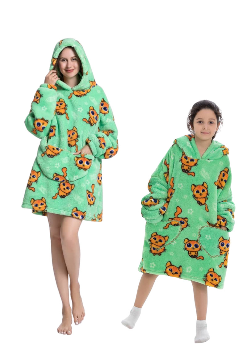 Snuggie deken met capuchon - katten