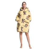 Fleece deken met capuchon - dieren