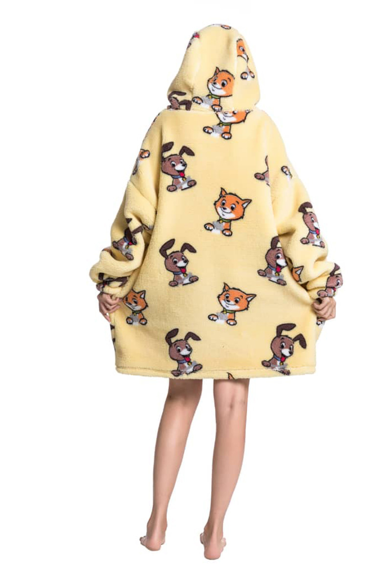 Snuggie deken met capuchon - dieren