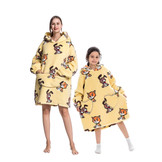 Fleece deken met capuchon - dieren