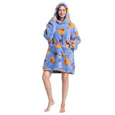 Fleece deken met capuchon - fastfood