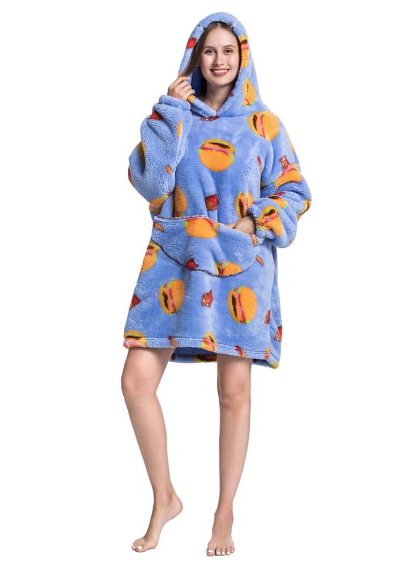 Snuggie deken met capuchon - fastfood