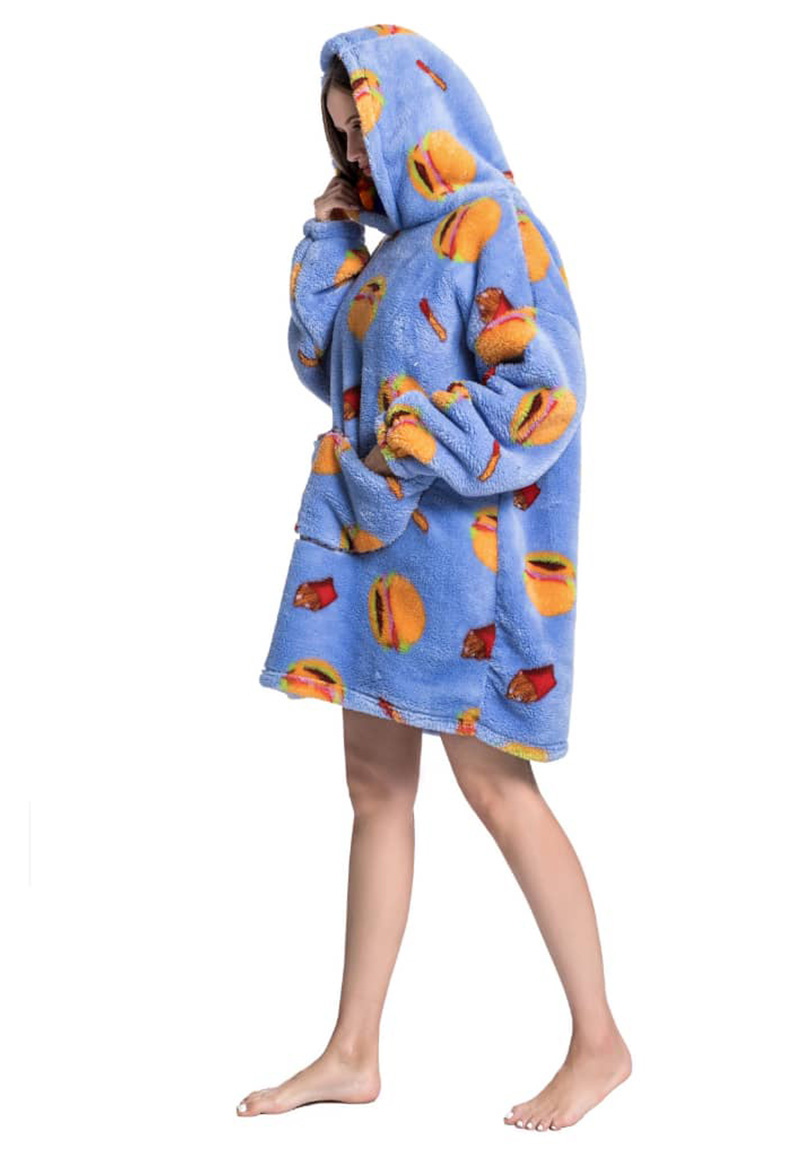Snuggie deken met capuchon - fastfood