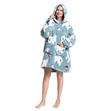 Fleece deken met capuchon - ijsberen