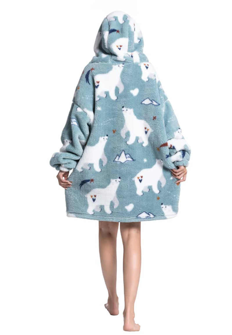 Snuggie deken met capuchon - ijsberen