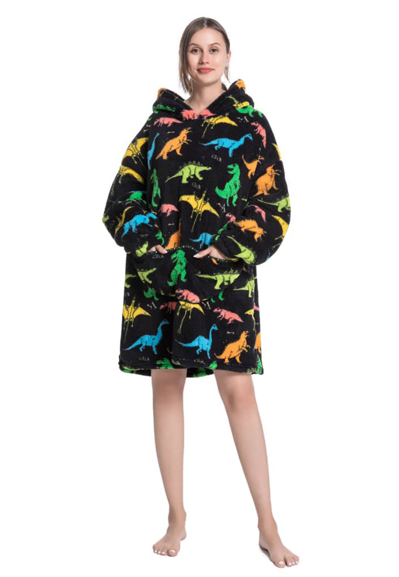 Snuggie deken met capuchon - dino's