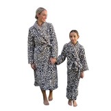 Kinderbadjas panter zacht fleece