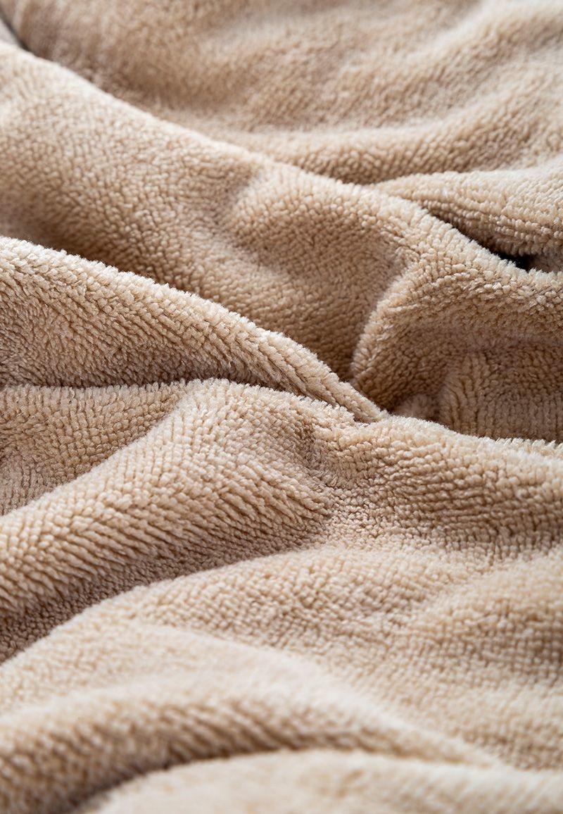 Zachte microvezel badjas zand - soft touche
