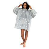 Fleece deken met mouwen & capuchon - kind - Glow in the Dark