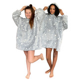 Fleece deken met mouwen & capuchon - kind - Glow in the Dark
