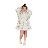 Fleece deken met mouwen & capuchon - kind - katjes