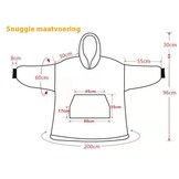 Fleece deken met mouwen & capuchon - beren