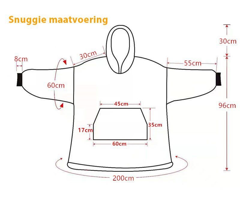 Luxe snuggie deken met capuchon - beren