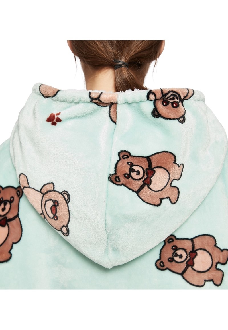 Luxe snuggie deken met capuchon - beren