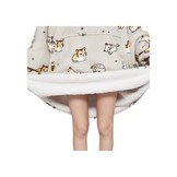 Fleece deken met mouwen & capuchon - katjes