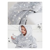 Fleece deken met mouwen & capuchon - kind - Glow in the Dark