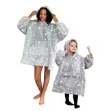 Fleece deken met mouwen & capuchon - kind - Glow in the Dark