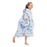 Fleece deken met mouwen & capuchon - kind - olifanten