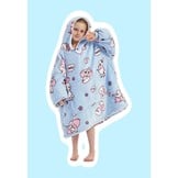 Fleece deken met mouwen & capuchon - kind - olifanten