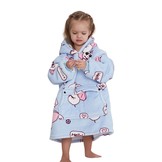 Fleece deken met mouwen & capuchon - kind - olifanten