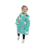 Kinder fleece deken met capuchon  - Alpaca's