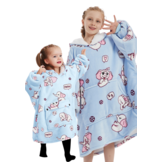 Fleece deken met mouwen & capuchon - kind - olifanten