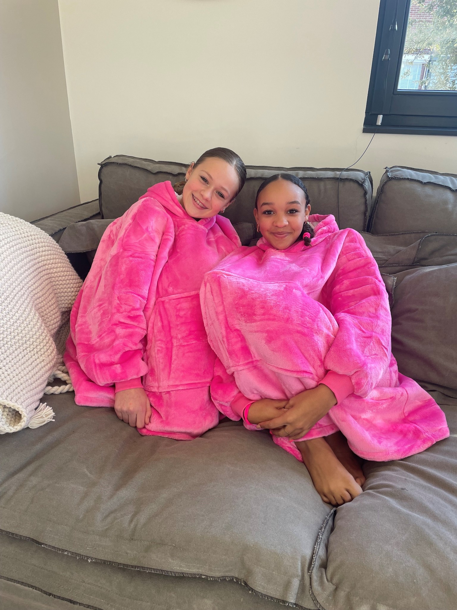 Luxe deken kind met capuchon - roze