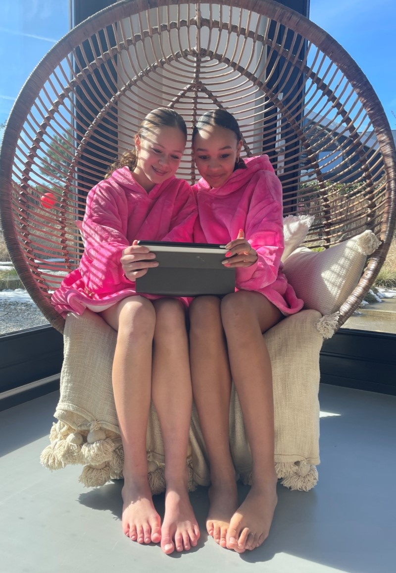 Luxe deken kind met capuchon - roze