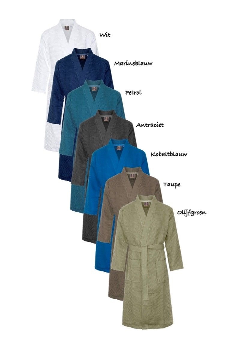 Beige katoenen kimono badjas van Badrock – unisex model