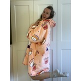 Fleece deken met mouwen & capuchon - sushi