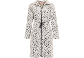 Rits damesbadjas panterprint - fleecestof