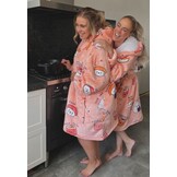 Sushi damesbadjas met luxe voering - fleece