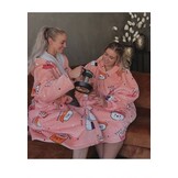 Sushi damesbadjas met luxe voering - fleece