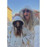 Katten damesbadjas met luxe voering - fleece