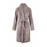 Relax Company fleece badjas taupe/grijs