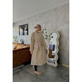 Beige katoenen kimono badjas van Badrock – unisex model