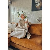 Beige katoenen kimono badjas van Badrock – unisex model