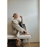 Beige katoenen kimono badjas van Badrock – unisex model