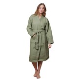 Olijfgroene katoenen kimono badjas van Badrock – unisex model