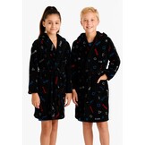 Zwarte kinderbadjas game - fleece