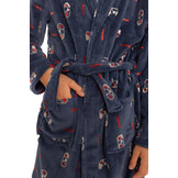 Blauwe kinderbadjas game console - fleece