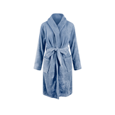 Denimblauwe fleece badjas kopen – stoer, warm & comfortabel unisex